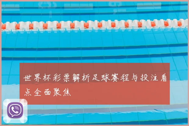 世界杯彩票解析足球赛程与投注看点全面聚焦