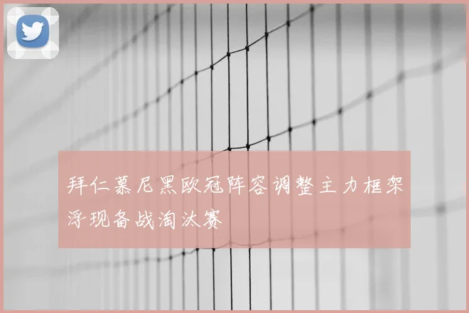 拜仁慕尼黑欧冠阵容调整主力框架浮现备战淘汰赛